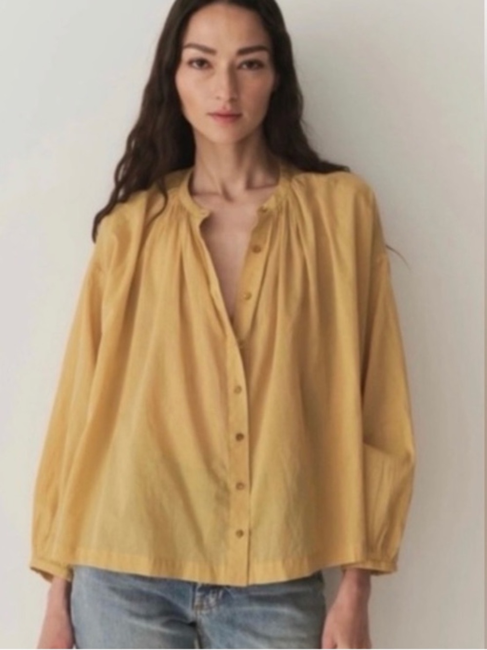 DÔEN The Jane Blouse in Palomino - Size Small